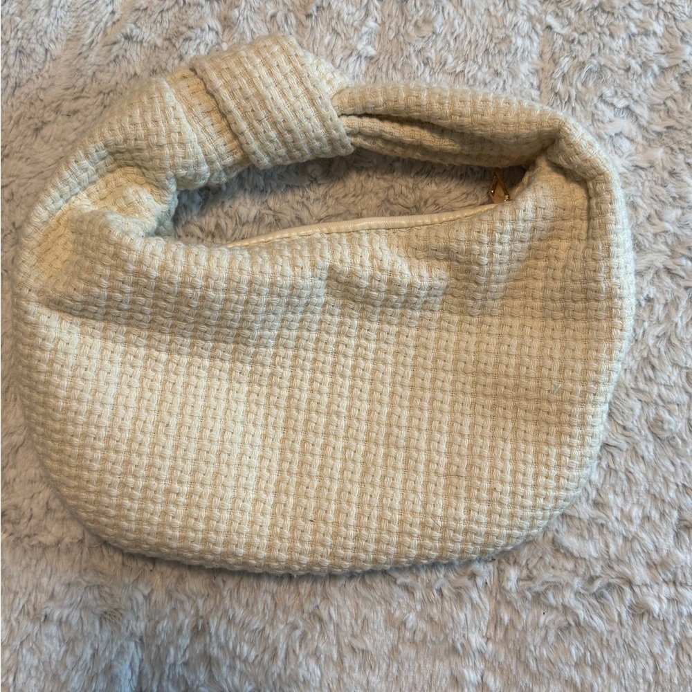 Urban Expressions Cream Textured Mini Bag